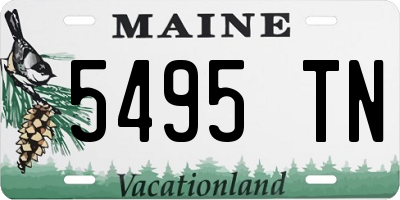 ME license plate 5495TN