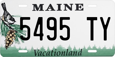 ME license plate 5495TY