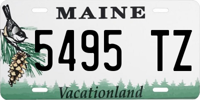ME license plate 5495TZ
