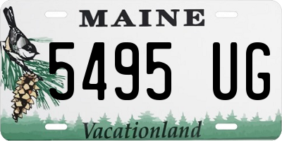 ME license plate 5495UG
