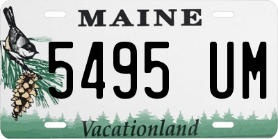 ME license plate 5495UM