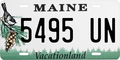 ME license plate 5495UN