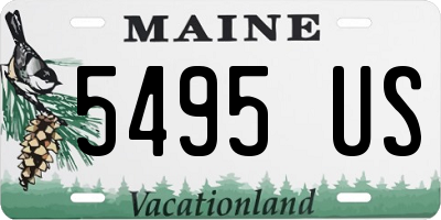 ME license plate 5495US