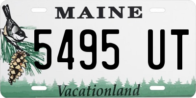 ME license plate 5495UT