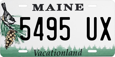 ME license plate 5495UX