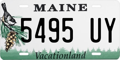 ME license plate 5495UY