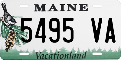 ME license plate 5495VA