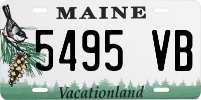 ME license plate 5495VB