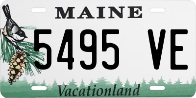ME license plate 5495VE