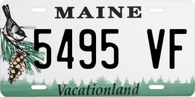 ME license plate 5495VF