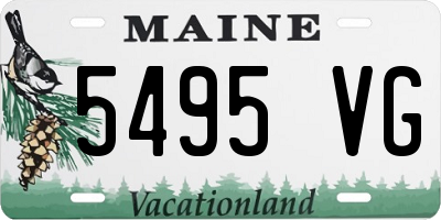 ME license plate 5495VG