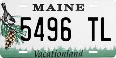 ME license plate 5496TL