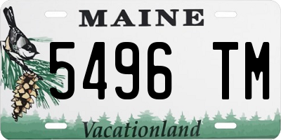 ME license plate 5496TM