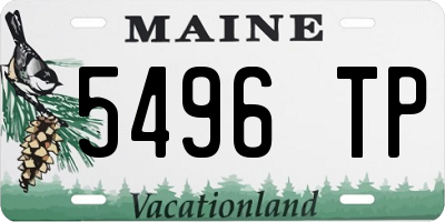 ME license plate 5496TP