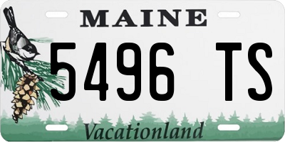 ME license plate 5496TS
