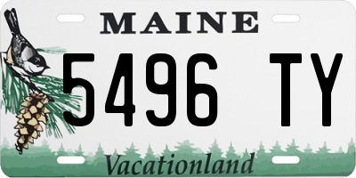 ME license plate 5496TY