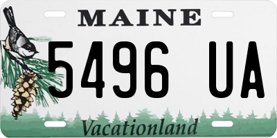 ME license plate 5496UA