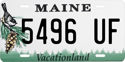 ME license plate 5496UF