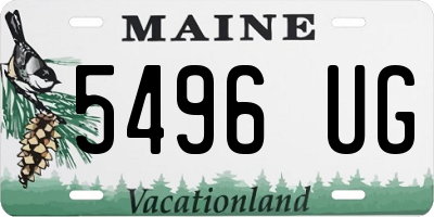 ME license plate 5496UG