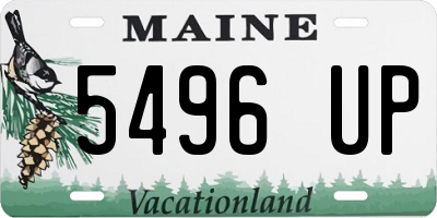 ME license plate 5496UP