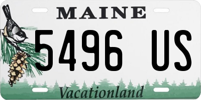 ME license plate 5496US