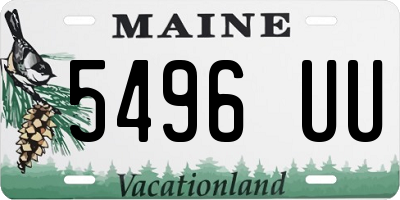 ME license plate 5496UU