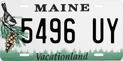 ME license plate 5496UY