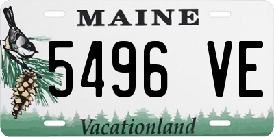 ME license plate 5496VE