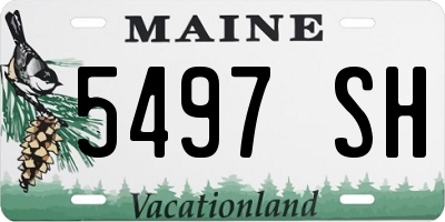 ME license plate 5497SH