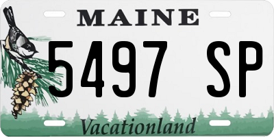 ME license plate 5497SP