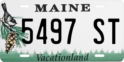 ME license plate 5497ST