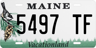 ME license plate 5497TF