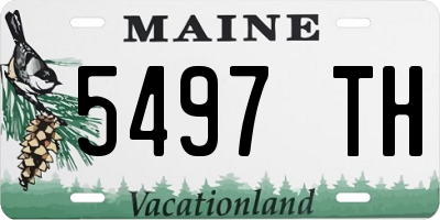 ME license plate 5497TH