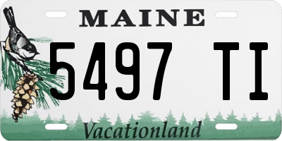ME license plate 5497TI