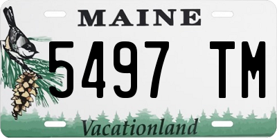 ME license plate 5497TM