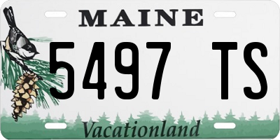 ME license plate 5497TS