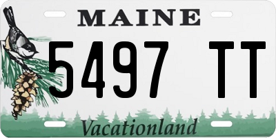 ME license plate 5497TT