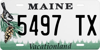 ME license plate 5497TX