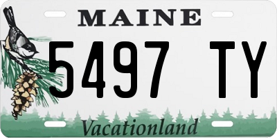 ME license plate 5497TY