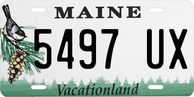 ME license plate 5497UX