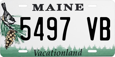 ME license plate 5497VB