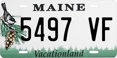 ME license plate 5497VF