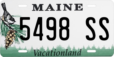 ME license plate 5498SS