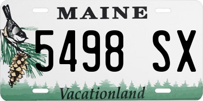 ME license plate 5498SX