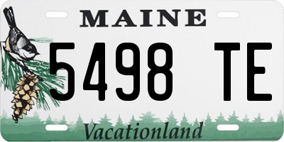 ME license plate 5498TE