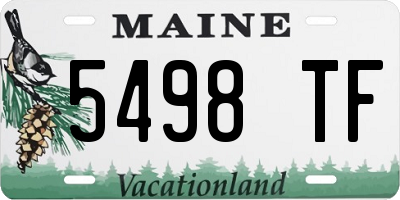 ME license plate 5498TF