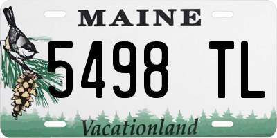 ME license plate 5498TL