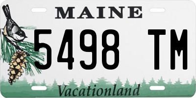 ME license plate 5498TM