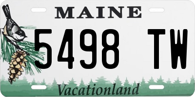 ME license plate 5498TW