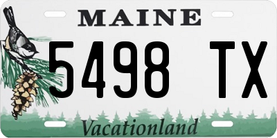 ME license plate 5498TX